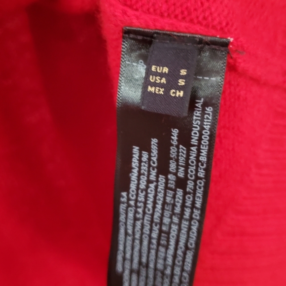 Massimo Dutti Red Wool Cashmere Sweater Size S - Picture 8 of 8